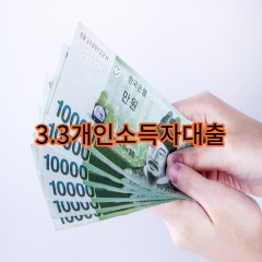 3.3개인소득자대출 대출가능 상품 어떤것들이 있나요?