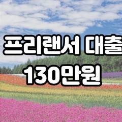 프리랜서 월변130만원대출 소액130만원대출 개인돈130만원 비대면130만원