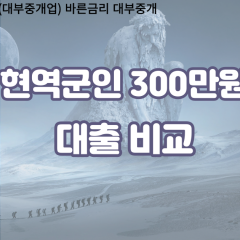 현역군인 비대면300만원대출 개인돈300만원대출 소액300만원 월변300만원