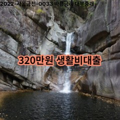 320만원 생활비대출 급전 당일 소액 일수 월변