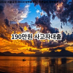 190만원 사고자대출 급전 당일 소액 일수 월변